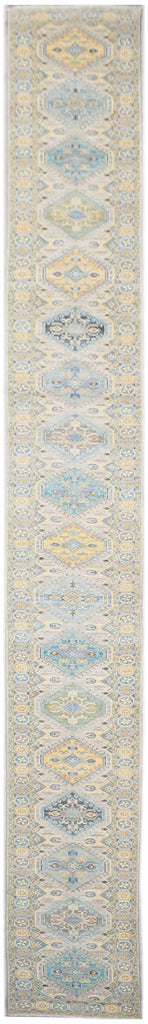Handwoven Transitional Chobi Hallway Runner | 1034 x 80 cm | 33'11" x 2'8" - Najaf Rugs & Textile