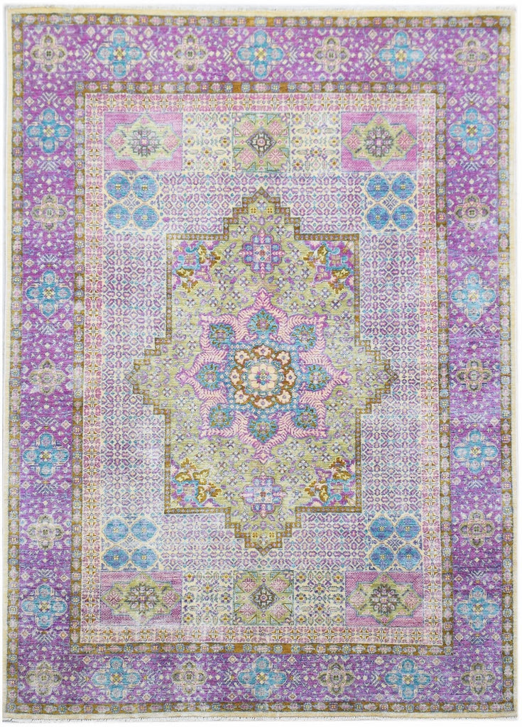 Handwoven Transitional Chobi Rug | 277 x 206 cm | 9'1" x 6'9" - Najaf Rugs & Textile