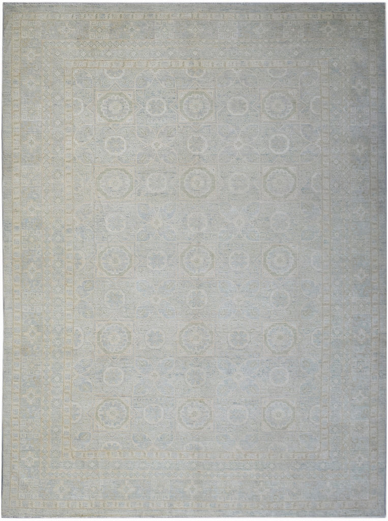 Handwoven Transitional Chobi Rug | 411 x 310 cm | 13'6" x 10'6" - Najaf Rugs & Textile