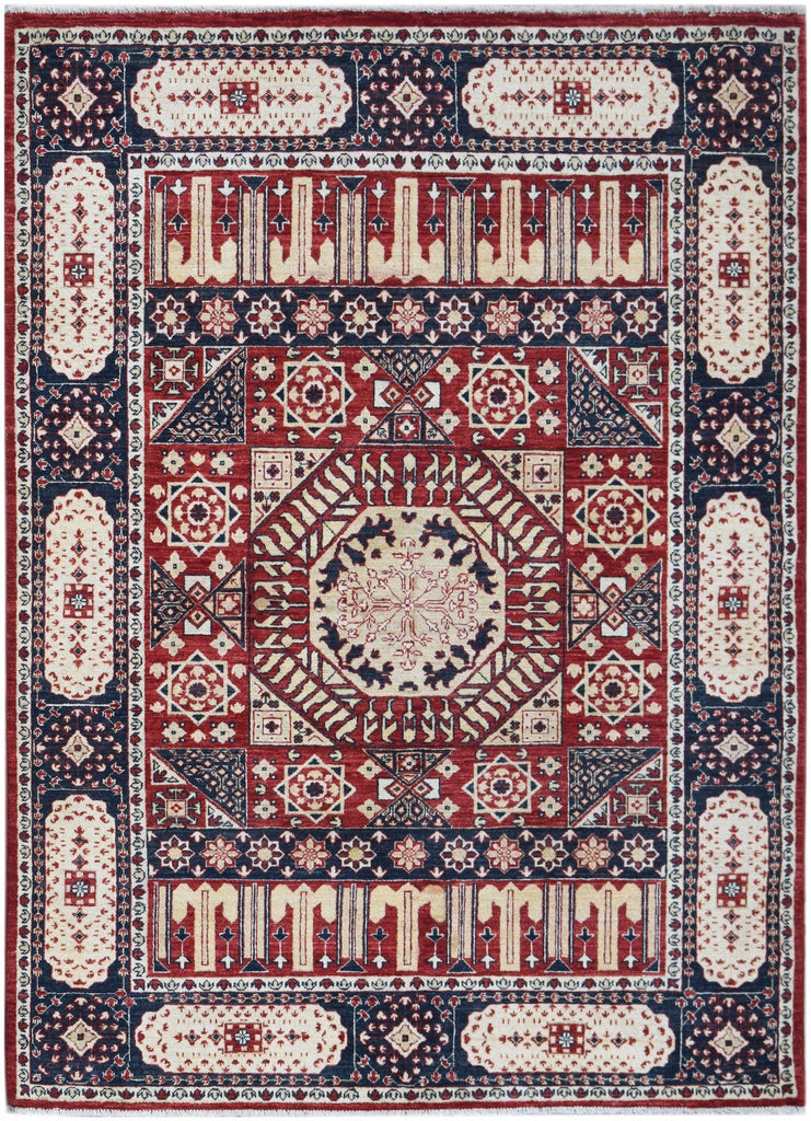Handwoven Transitional Mamluk Chobi Rug | 190 x 144 cm | 6'3" x 4'9" - Najaf Rugs & Textile