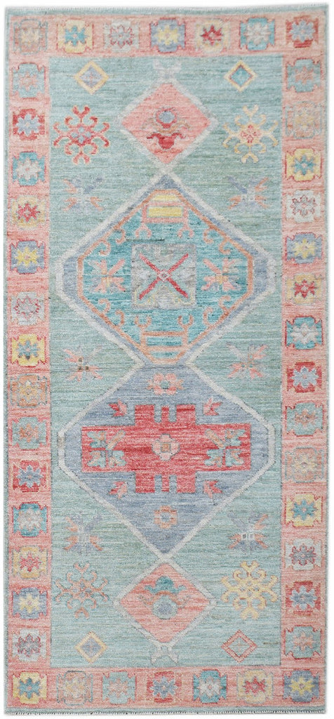 Handwoven Transitional Oushak Hallway Runner | 205 x 91 cm | 6'9" x 3' - Najaf Rugs & Textile