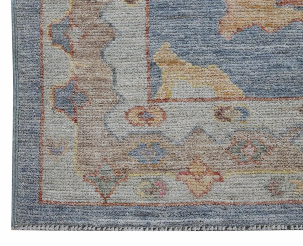 Handwoven Transitional Oushak Hallway Runner | 244 x 94 cm | 8' x 3'1" - Najaf Rugs & Textile