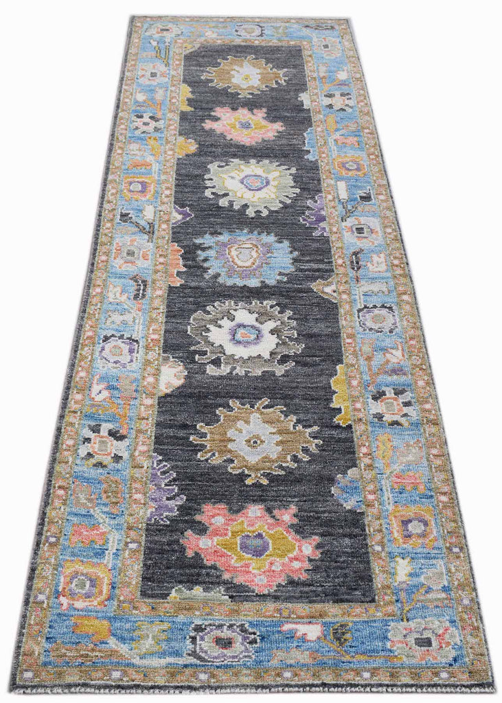 Handwoven Transitional Oushak Hallway Runner | 251 x 81 cm | 8'3" x 2'8" - Najaf Rugs & Textile