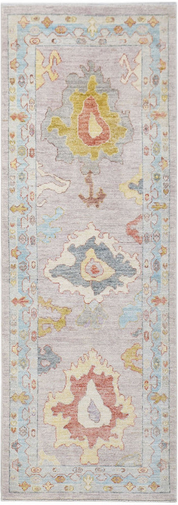 Handwoven Transitional Oushak Hallway Runner | 251 x 90 cm | 8'3" x 3' - Najaf Rugs & Textile