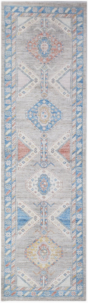 Handwoven Transitional Oushak Hallway Runner | 290 x 82 cm | 9'6" x 2'8" - Najaf Rugs & Textile