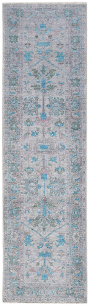 Handwoven Transitional Oushak Hallway Runner | 296 x 81 cm | 9'9" x 2'8" - Najaf Rugs & Textile
