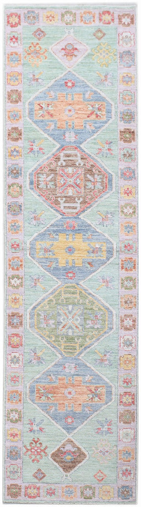 Handwoven Transitional Oushak Hallway Runner | 361 x 91 cm | 11'10" x 3' - Najaf Rugs & Textile