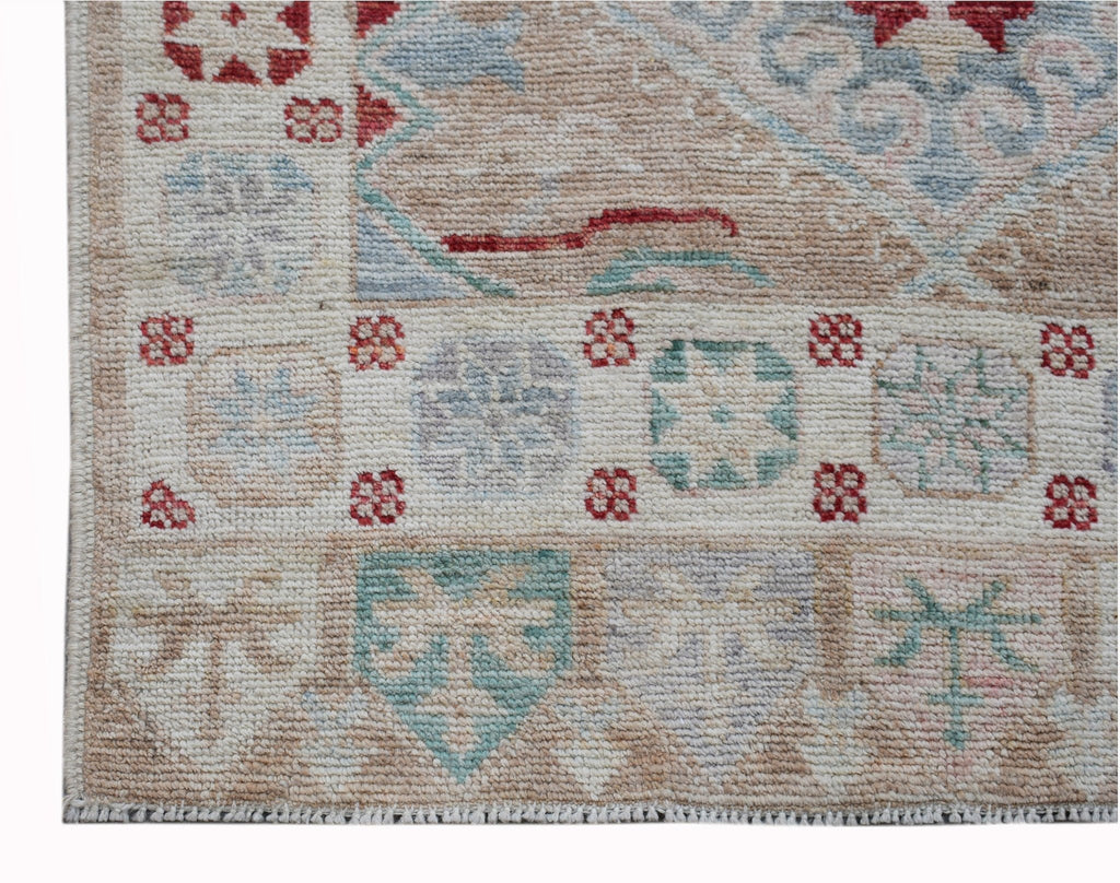 Handwoven Transitional Oushak Hallway Runner | 438 x 94 cm | 14'5" x 3'1" - Najaf Rugs & Textile