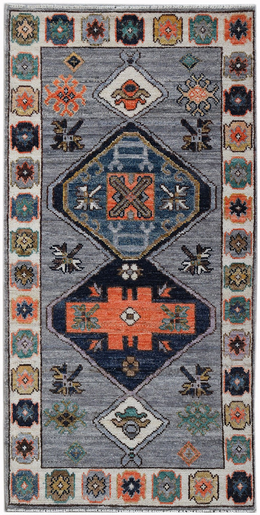 Handwoven Transitional Oushak Rug | 148 x 75 cm | 4'10" x 2'6" - Najaf Rugs & Textile