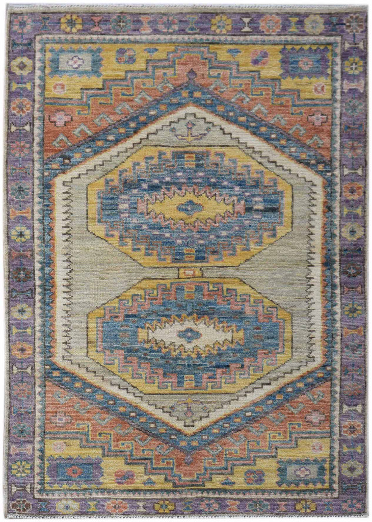 Handwoven Transitional Oushak Rug | 148 x 99 cm | 4'10" x 3'3" - Najaf Rugs & Textile