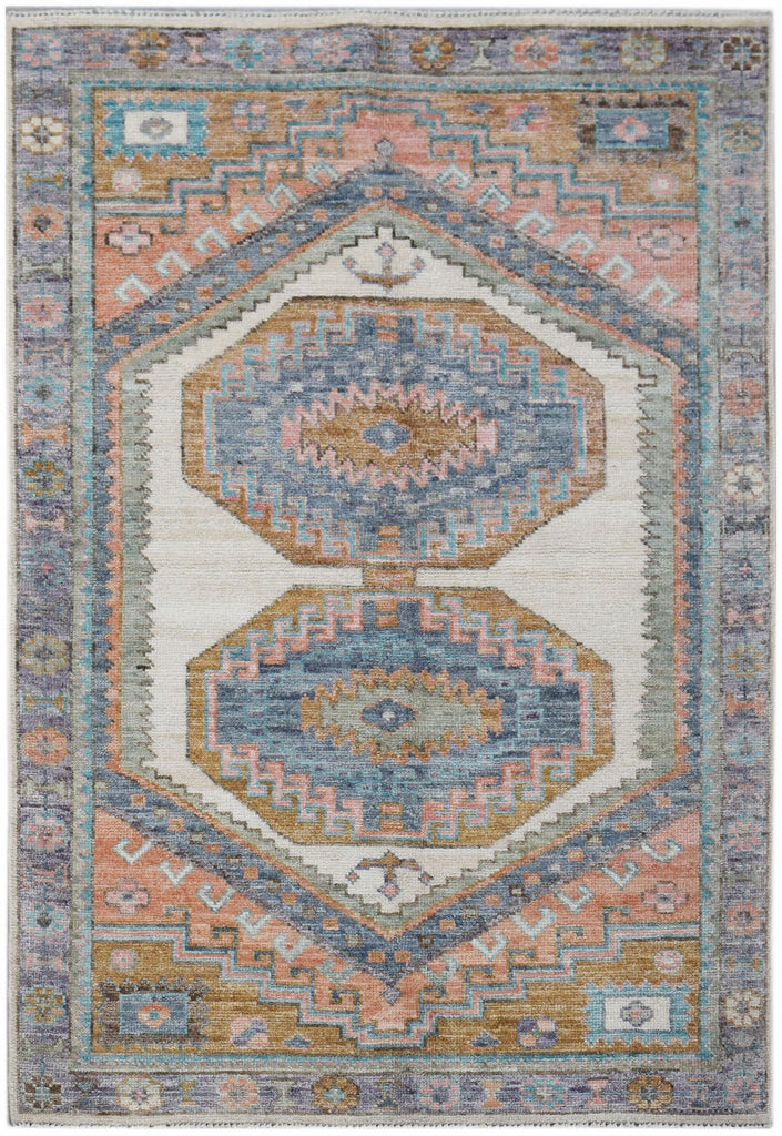 Handwoven Transitional Oushak Rug | 150 x 103 cm | 4'11" x 3'5" - Najaf Rugs & Textile