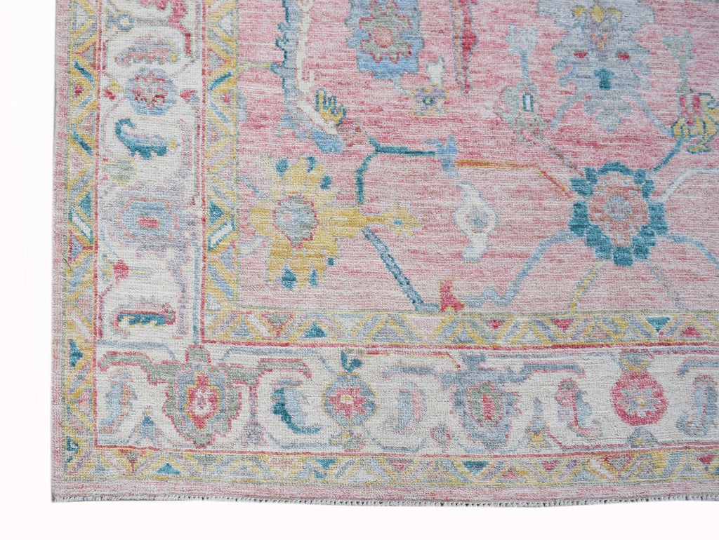 Handwoven Transitional Oushak Rug | 259 x 174 cm | 8'6" x 5'9" - Najaf Rugs & Textile