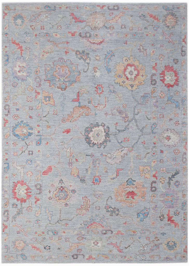 Handwoven Transitional Oushak Rug | 282 x 182 cm | 9'3" x 6' - Najaf Rugs & Textile