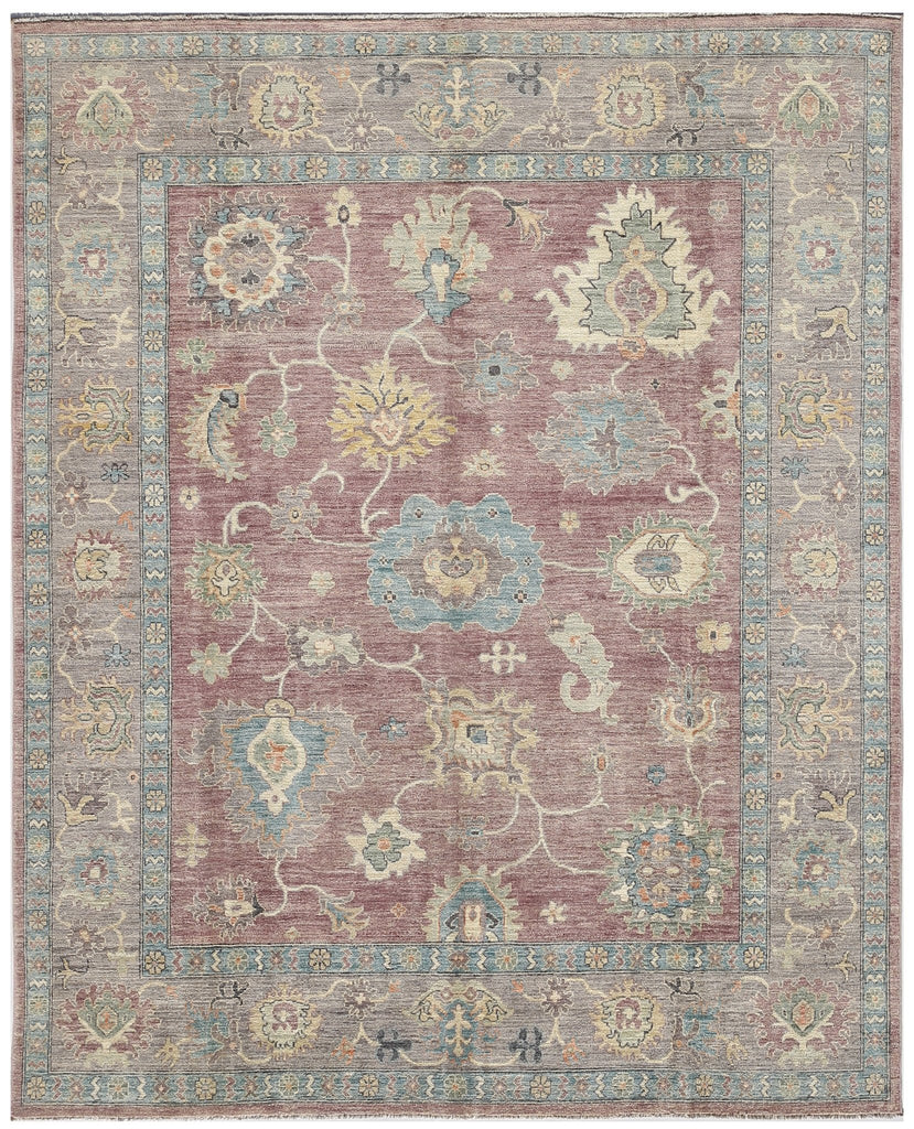 Handwoven Transitional Oushak Rug | 294 x 246 cm | 9'8" x 8'1" - Najaf Rugs & Textile