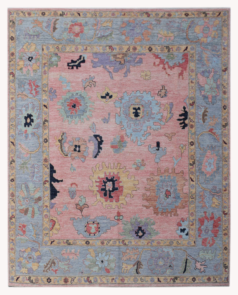 Handwoven Transitional Oushak Rug | 295 x 244 cm | 9'8" x 8' - Najaf Rugs & Textile