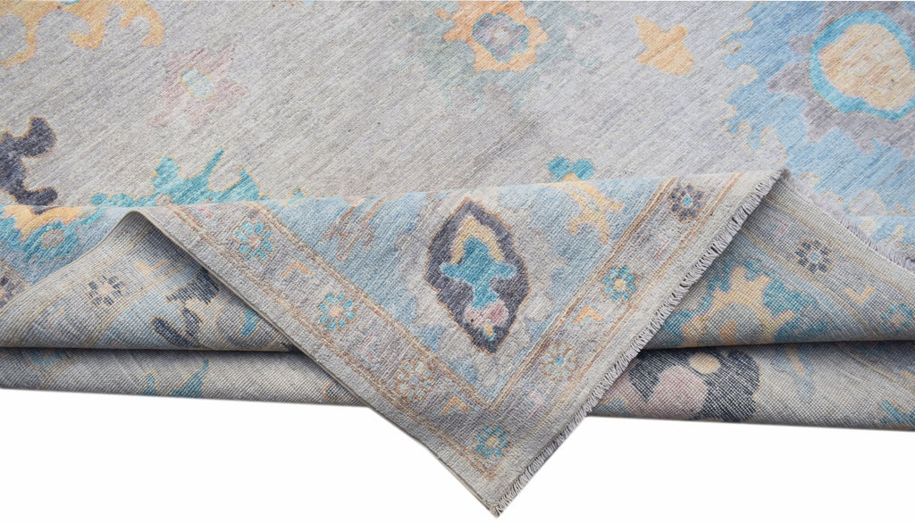 Handwoven Transitional Oushak Rug | 296 x 241 cm | 9'9" x 7'11" - Najaf Rugs & Textile