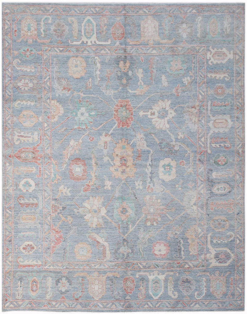 Handwoven Transitional Oushak Rug | 302 x 245 cm | 9'11" x 8'1" - Najaf Rugs & Textile