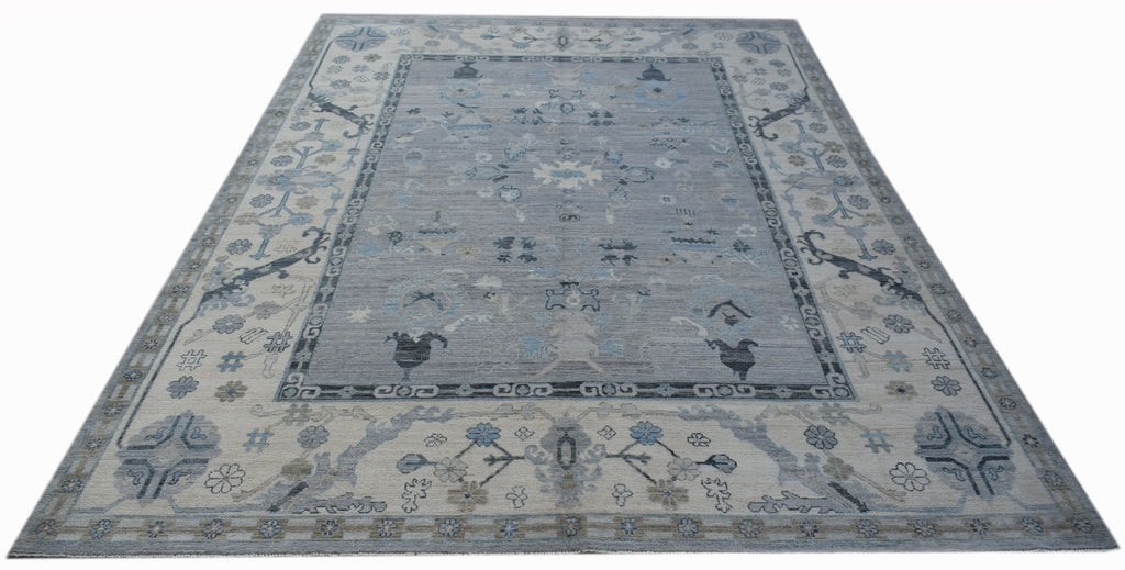 Handwoven Transitional Oushak Rug | 358 x 272 cm | 11'9" x 9' - Najaf Rugs & Textile