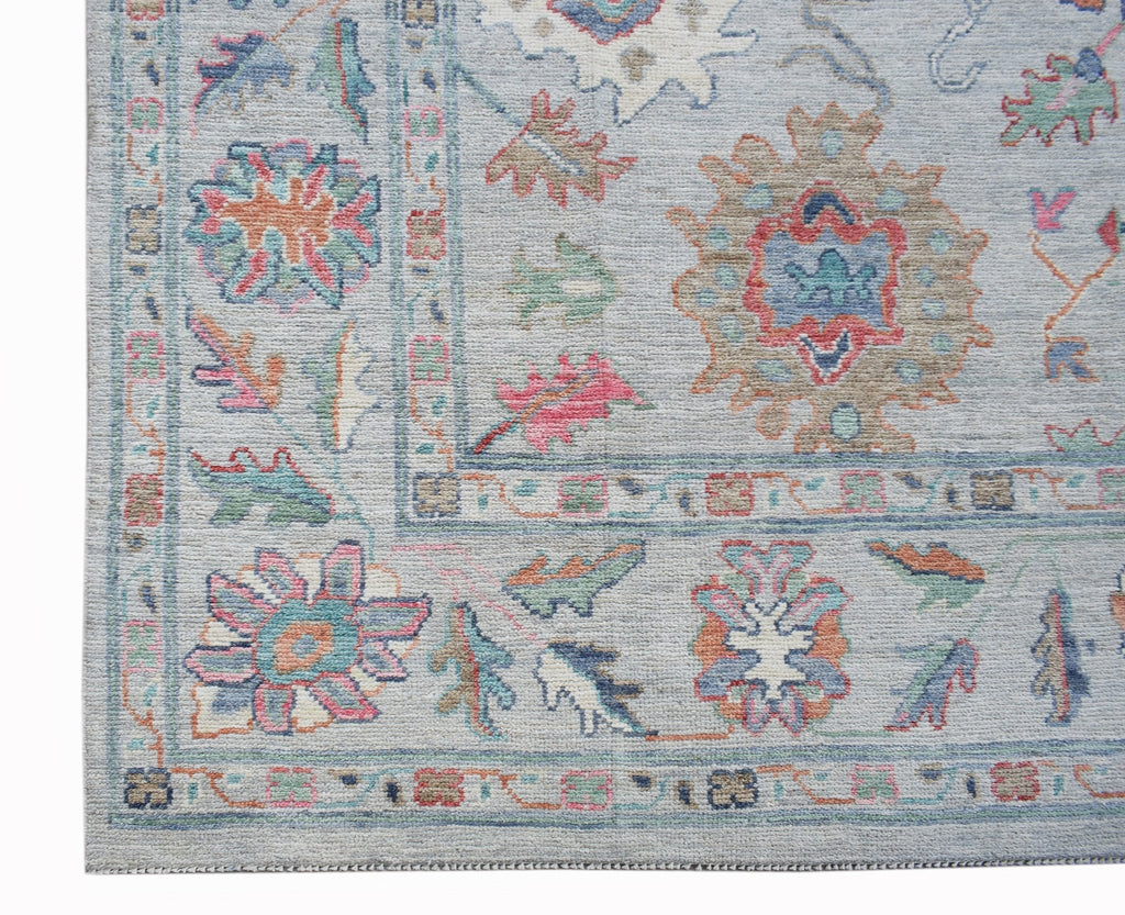 Handwoven Transitional Oushak Rug | 374 x 265 cm | 12'3" x 8'9" - Najaf Rugs & Textile