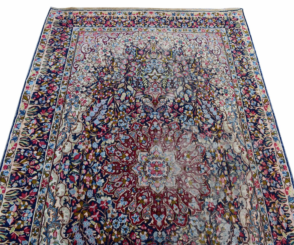 Handwoven Vintage Persian Kerman Rug | 260 x 174 cm | 8'5" x 5'7" - Najaf Rugs & Textile