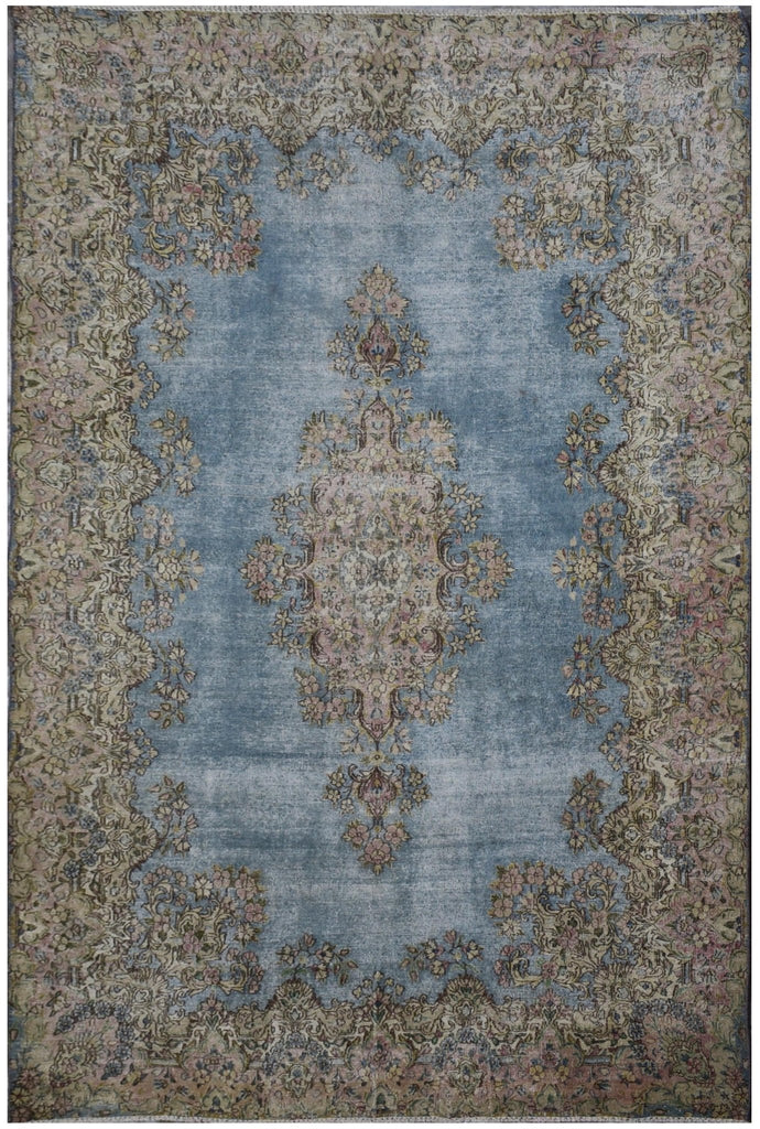 Handwoven Vintage Persian Kerman Rug | 268 x 183 cm | 8'1" x 5'5" - Najaf Rugs & Textile