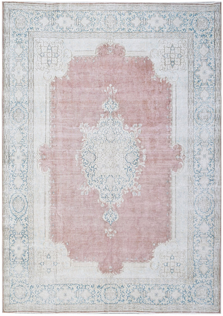 Handwoven Vintage Persian Kerman Rug | 388 x 291 cm | 12'9" x 9'7" - Najaf Rugs & Textile