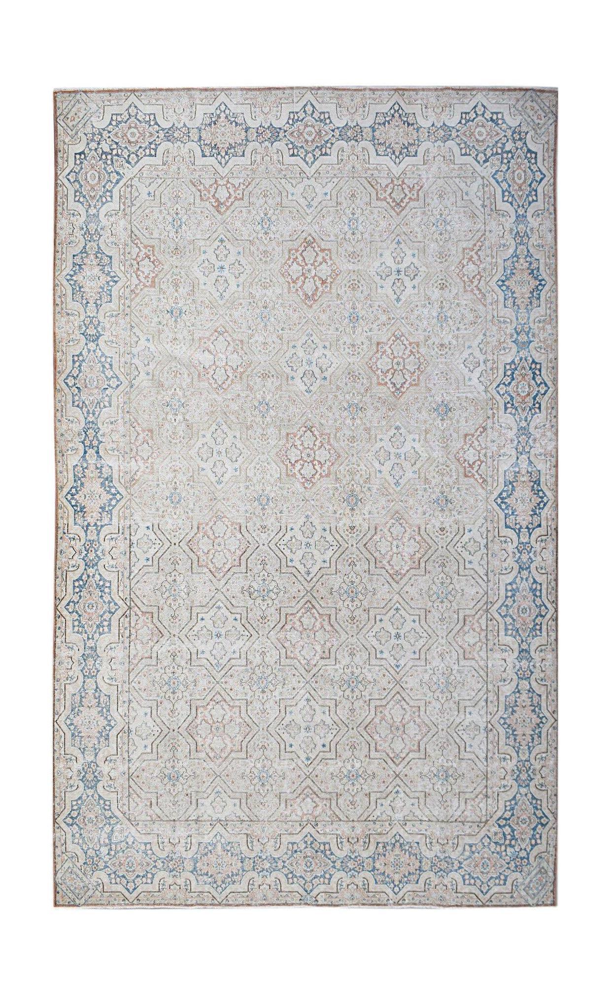 Handwoven Vintage Persian Kerman Rug | 496 x 296 cm | 16'4" x 9'9" - Najaf Rugs & Textile