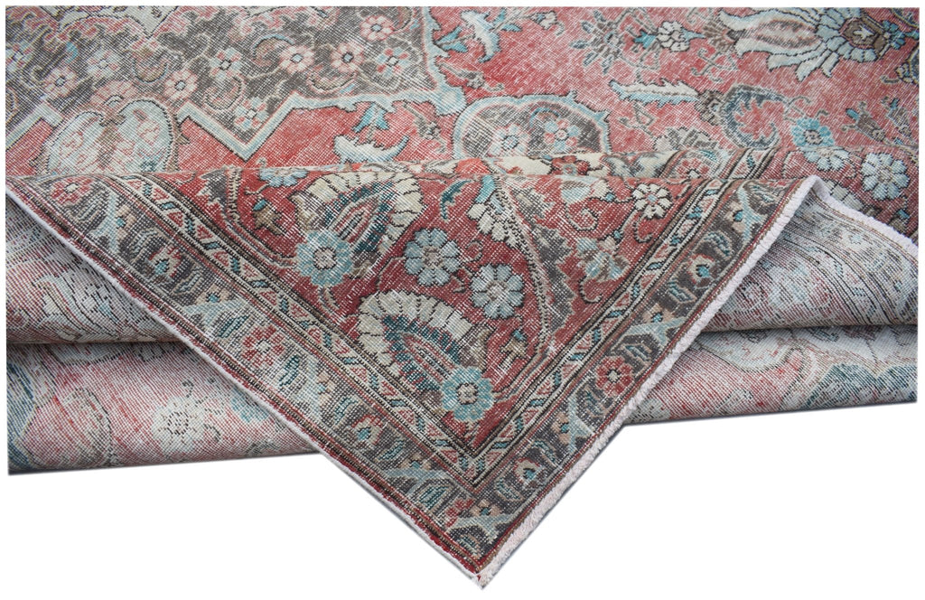 Handwoven Vintage Persian Tabriz Rug | 389 x 288 cm | 12'9" x 9'5" - Najaf Rugs & Textile