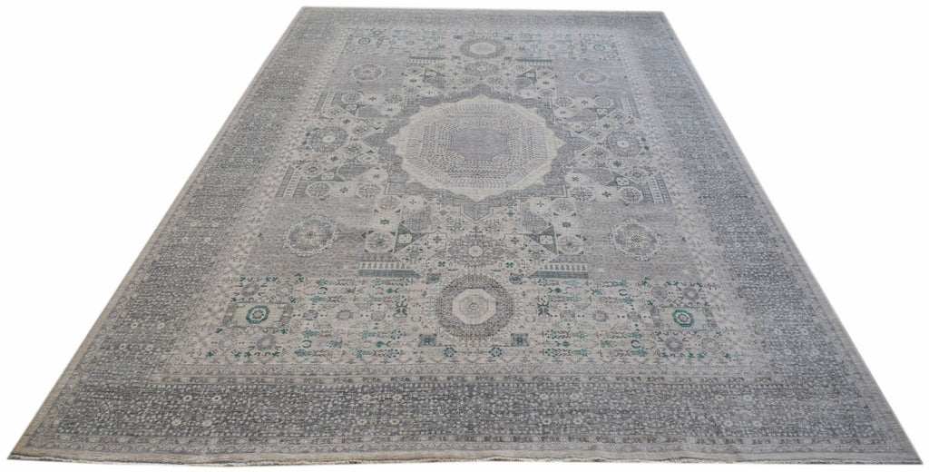 High Quality Handmade Transitional Mamluk Rug | 371 x 266 cm | 12'2" x 8'9" - Najaf Rugs & Textile