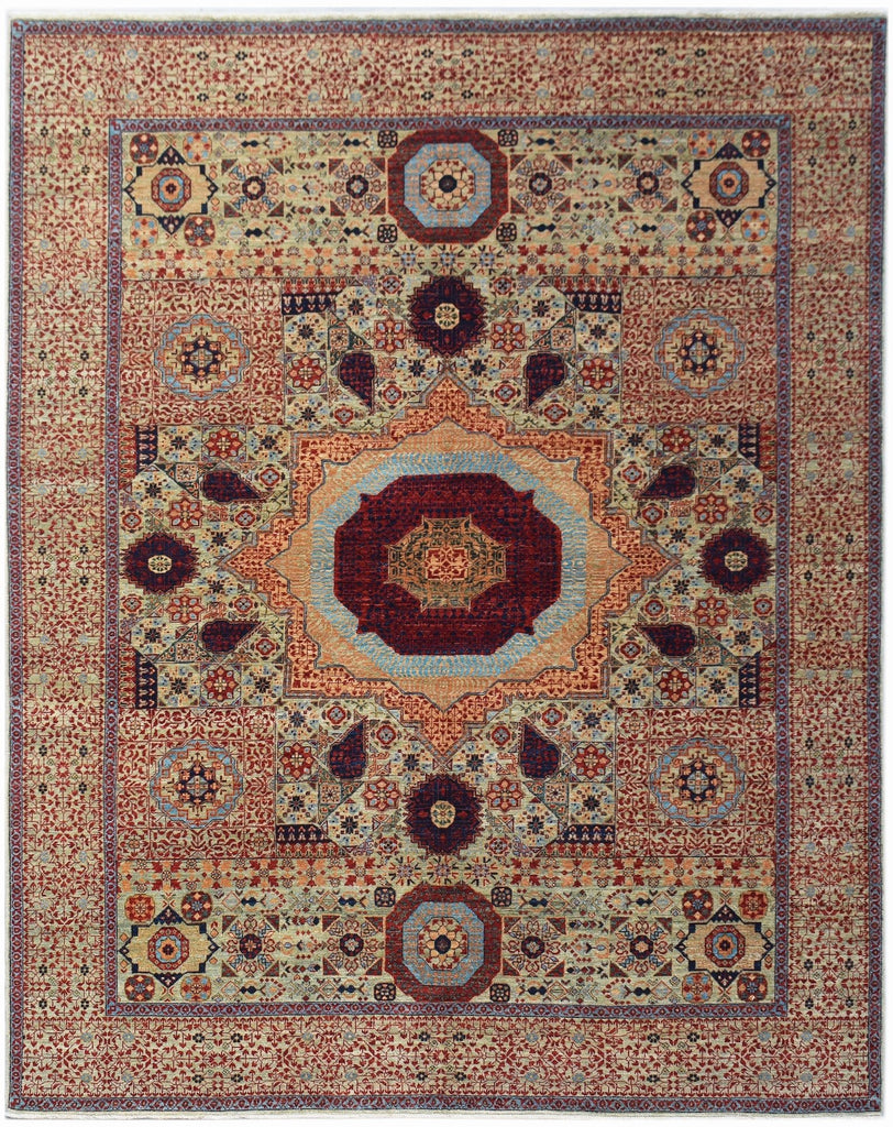 High Quality Handwoven Chobi Mamluk Rug | 292 x 244 cm | 9'7" x 8' - Najaf Rugs & Textile