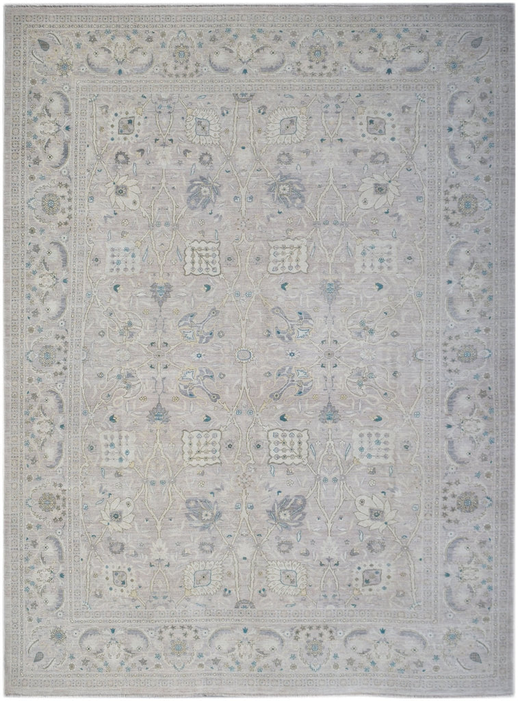 High Quality Handwoven Transitional Afghan Rug | 367 x 277 cm | 12'1" x 9'7" - Najaf Rugs & Textile