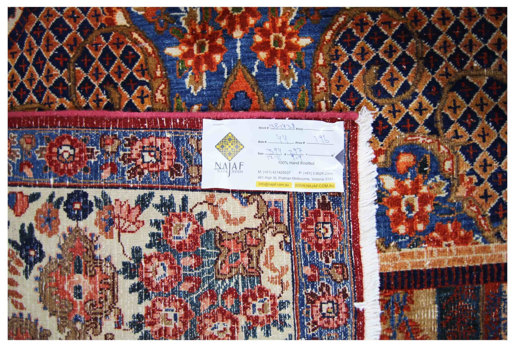Rare Handmade Vintage Persian Kashmar Rug | 394 x 297 cm | 12'11" x 9'9" - Najaf Rugs & Textile