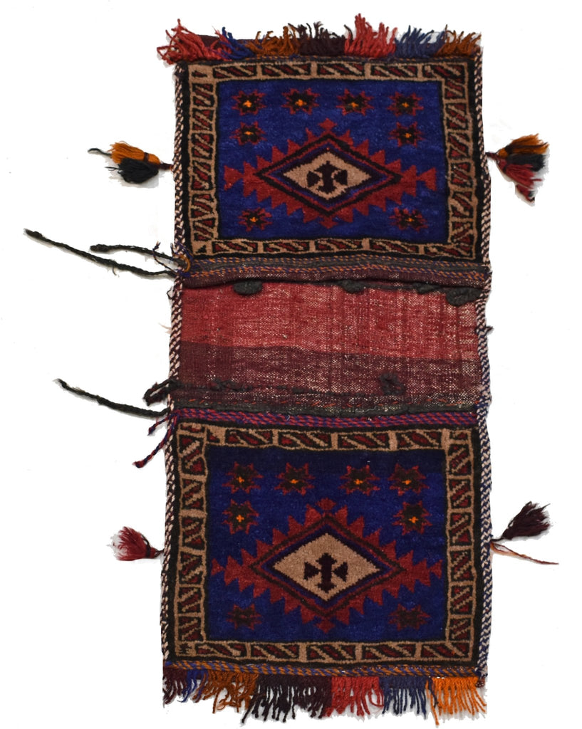 Vintage Afghan Tribal Saddle Bag | 85 x 49 cm | 2'7" x 1'6" - Najaf Rugs & Textile
